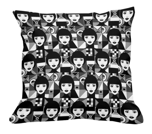 She's a mod mono Cotton Canvas