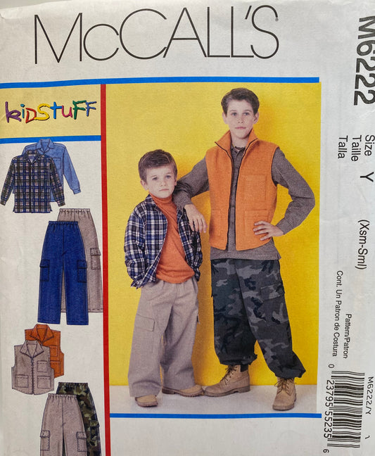 McCalls M6222 Childrens Size XSmall-Small